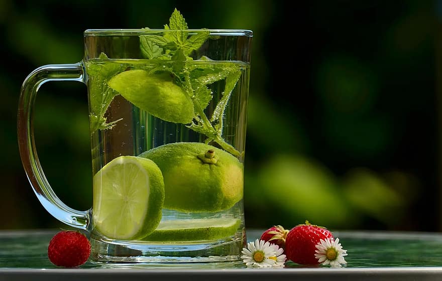 water-drink-detox-detox-water-lemon-zitronrnscheibe-lemon-balm-glass-refreshment